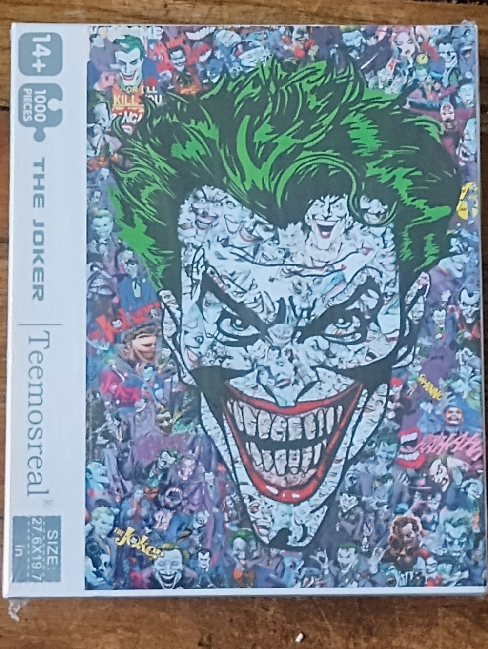 The Joker Collage Artwork Puzzle - Green & White Face Design